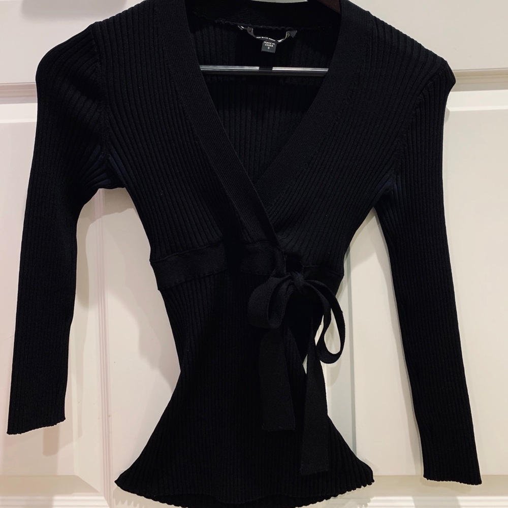 Black Bebe Sweater Wrap